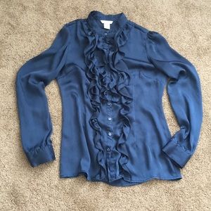 Charlotte Russe Ruffled Blouse Size Medium